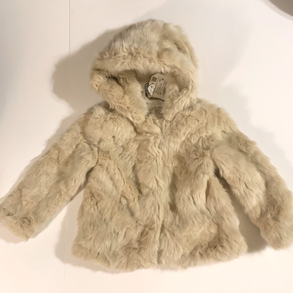Zara Girls Faux Fur Coat